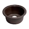 Alfi Brand Chocolate 17" Drop-In Round Granite Composite Kitchen Prep Sink AB1717DI-C - alternate 4